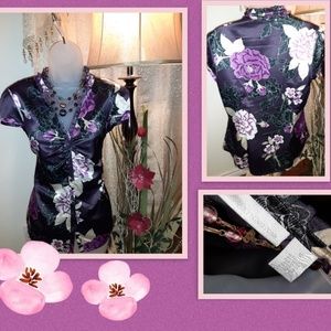 Purple, Black & Beige Worthington Top Sz 12